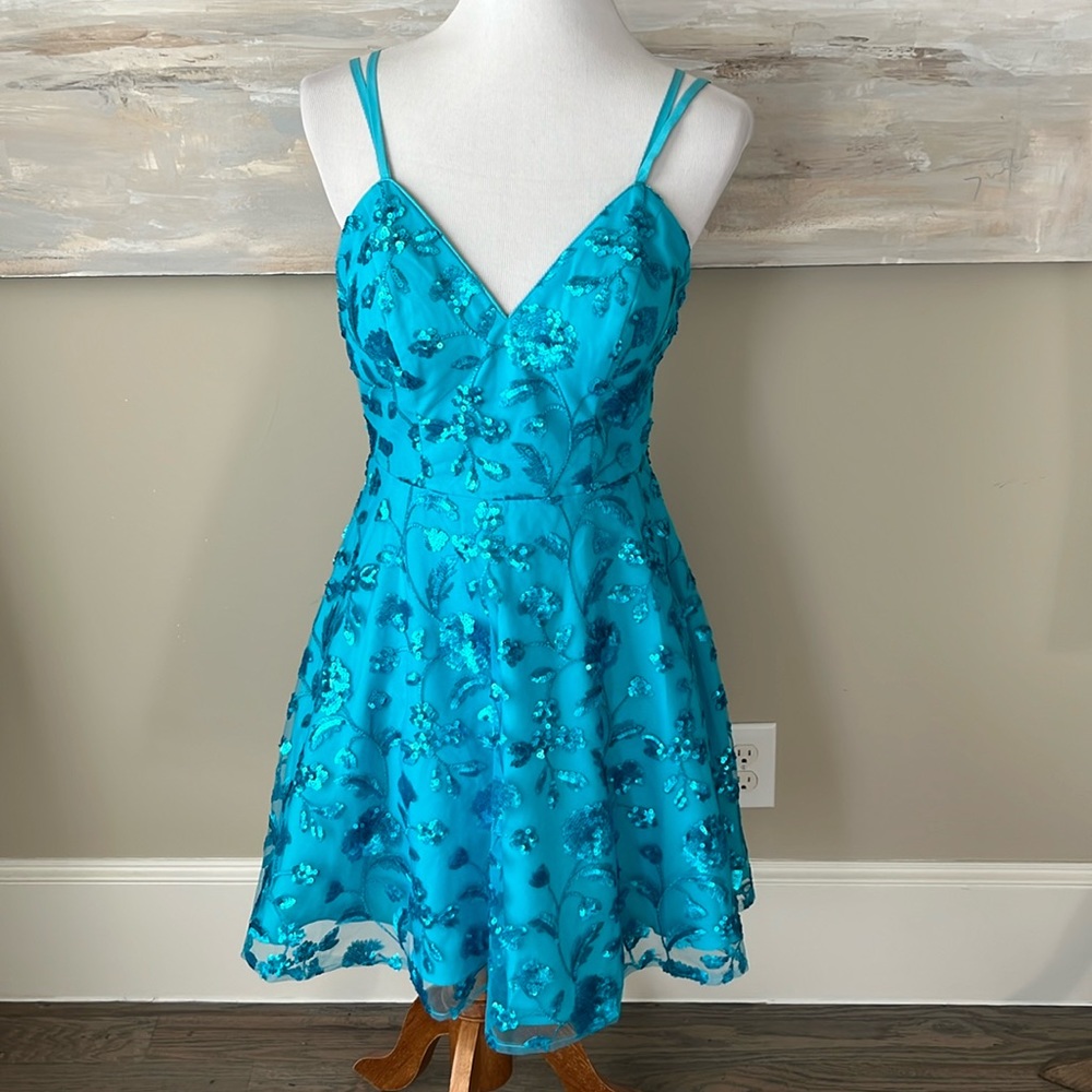 Fifteen Roses sequined fit and flare fancy dress